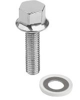 316 SS Screw With Collar & 70 EPDM 253815 Seal M6x12
