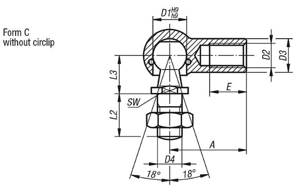 K0734 Ball Joint Drawing