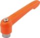 Clamp Lever Plastic & Stainless Steel Size 5 Orange M16