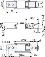 CT-19105 Zinc Plated Spring Claw Toggle Latch