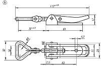 Steel Light Duty Adjustable Hook Length 112mm Dimensions