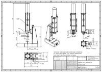 21kN Pneumatic Press 100mm Stroke Dimension B 75mm – 330mm
