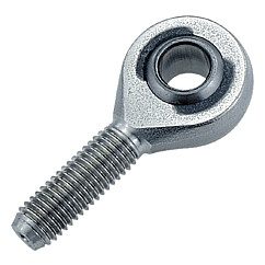 ROD END DIN ISO 12240-4 W. PLAIN BEARING M10X29 LEFT-HAND THREAD, D=10, STAINLESS STEEL POLISHED,