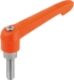 Clamp Lever Plastic & Stainless Steel Size 5 Orange M16X30
