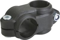 TUBE CLAMP 4-WAY FLAT THERMOPLASTIC, FOR RND. TUBES, COMP:STEEL, A=30, B=30 