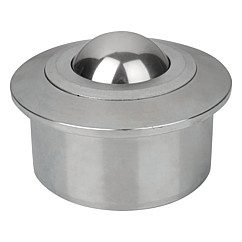 Ball rollers with solid steel housing 