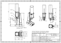 Pneumatic Press 4.5KN 100mm Stroke Dimension B 58-243mm