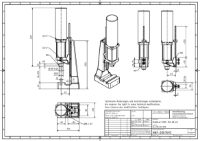 1.5kN Pneumatic Press 80mm Stroke 40mm – 215mm Dimension B