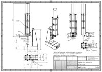 21kN Pneumatic Press 120mm Stroke Dimension B 75mm – 330mm