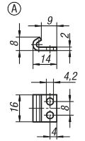 Steel catch plate Form A GH-46.9142141 Dimensions