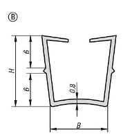 K1054 Cover Profiles Drawing Type B