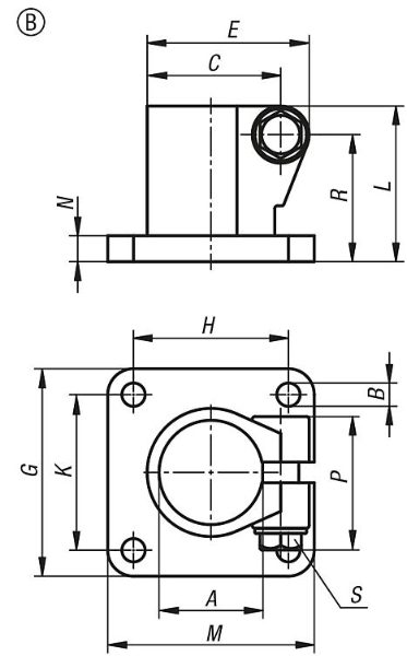 K0477 Tube Clamps Form B Drawings