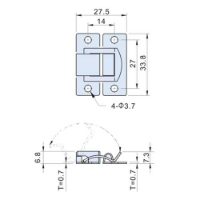 Nickel Plated Light Duty Toggle Latch With Catch Plate L=28mm