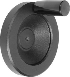 Handwheel Discs In Aluminium With Fixed Cylinder Grip black