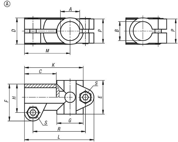 K0475 Tube Clamps Form A Drawing