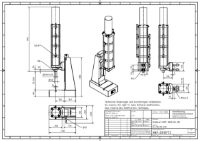 28kN Pneumatic Press 80mm Stroke Dimension B 75mm – 330mm
