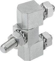 Block hinges with fastening nuts Pic