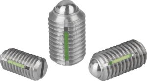 K0322 Spring Plungers With Slot & Ball In Stainless Steel With Thread Lock, Good Hand UK