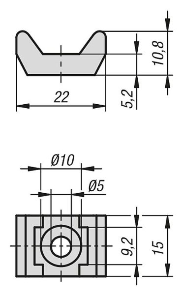 K1278 Cable Tie Block Drawing