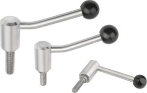 K0109 Tension Levers In Stainless Steel With Flat & 20° Types Male Thread Size M8-M20