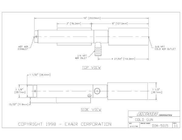 Cold Gun System Magnet Base Two Cold Outlets