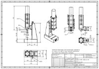 21kN Pneumatic Press 60mm Stroke Dimension B 75mm – 330mm