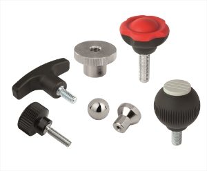 plastic knobs, steel knobs and thumbscrews