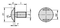316 Stainless Steel Hexagon Bolt Narrow Shaft M3x10