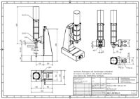 Pneumatic Press 13KN 60mm Stroke Dimension B 70-325mm