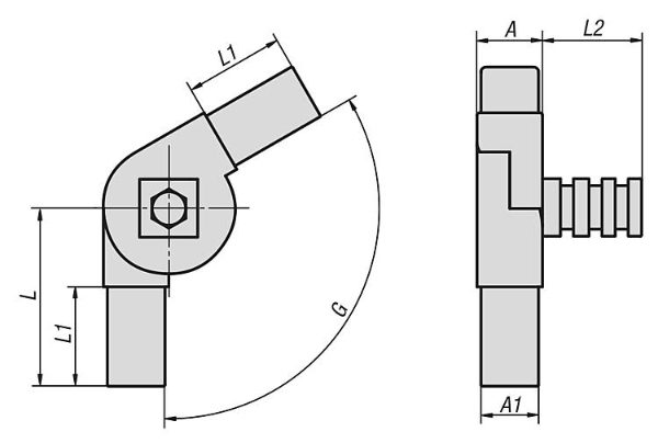 Square tube connectors