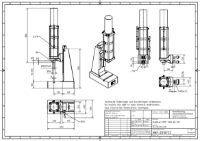 21kN Pneumatic Press 80mm Stroke Dimension B 75mm – 330mm
