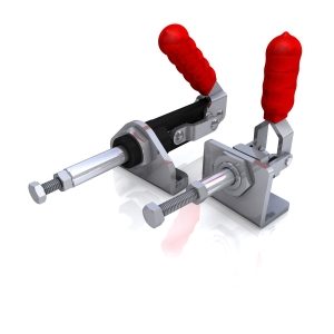 Nose mounted push pull toggle clamps