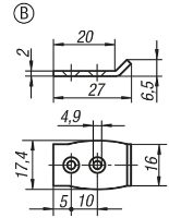 Steel Catch Plate Form B GH-46.9242271 Dimensions