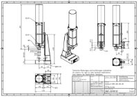 Pneumatic Press 8.5KN 100mm Stroke Dimension B 58-243mm