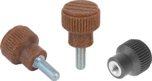 K0247 Knurled Knobs In Biopolymer Renewable Materials M4-M6
