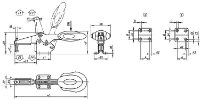 Hozizontal Toggle clamp WIth Lock Drawing