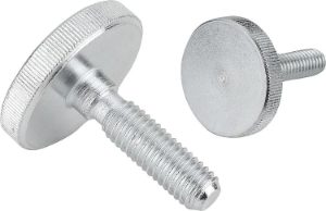 Knurled screws low head steel and stainless steel