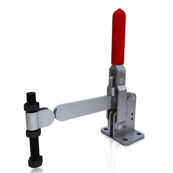 Vertical Toggle Clamp Flat Base Solid Arm Size 550Kg