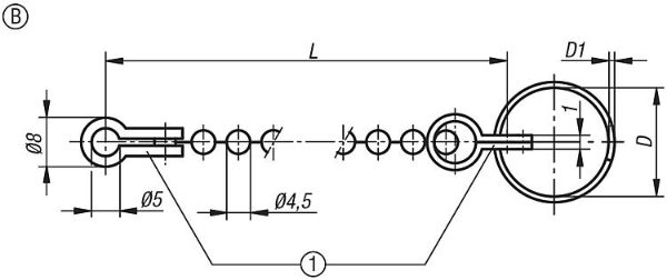 K1125 Ball Chain Form B Drawing