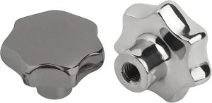 Star grips similar to DIN 6336, stainless steel, Form E, thread...