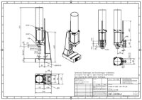 Pneumatic Press 4.5KN 120mm Stroke Dimension B 58-243mm